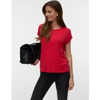 Vero Moda T-Shirt VMAVA PLAIN SS TOP JRS NOOS Materialmix, regular fit