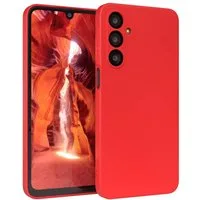 EAZY CASE Handyhülle für Samsung Galaxy A16 Hülle Silikon 6,7 Zoll, Silikon Schutzhülle mit Kameraschutz stoßfest Handycover elastisch Rot