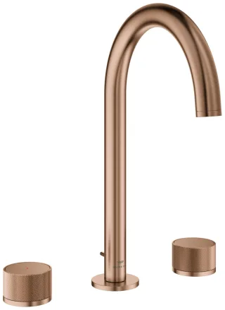 GROHE 3-Loch Waschtischarmatur Atrio Private C. 20595 Knopfbetätigung warm sunset geb., 20595DL0 20595DL0