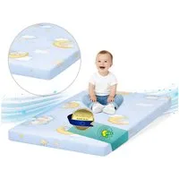 Kindermatratze Babymatratze mit Baumwollbezug, waschbar & rollbar–Allergikergeeignet, Best for Kids, 6 cm hoch, (Einzelartikel, 1 × Schaumkernmatratze), 60x120 cm, Bezug aus Baumwolle, Hergestellt in der EU