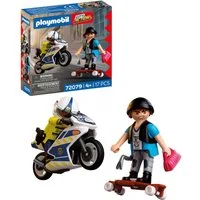 Playmobil® Verfolgungsjagd mit Motorrad (72079), City Action Konstruktions-Spielset, (17 St), Made in Europe