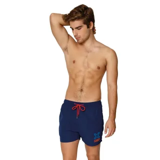 Kurzer Badeanzug mit Netzinnenfutter MUHARBOURNAVY01 Mann