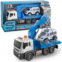 Esun Spielzeug-LKW LKW Spielzeug mit Auto Spielzeug, kran spielzeug, (Set, Komplettset), Abschleppwagen Spielzeug mit Sound, kinderspielzeug ab 2 3 4 jahre