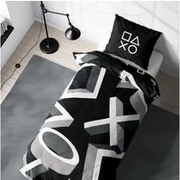 MTOnlinehandel Bettwäsche Playstation Icons, das perfekte Geschenk, Mikrofaser, 2 teilig, Wende- Motiv in 3D- Optik für Gamer, Play