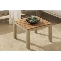 riess-ambiente Gartentisch ORLANDO LOUNGE 60cm greige natur · wetterfester Outdoor-Beistelltisch (Einzelartikel, 1-St), Terrasse · Metall · Outdoor-Gartentisch · Balkon · Modern Design