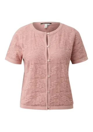 Q/S designed by - Kurzarm-Strickjacke pink - Gr. - L