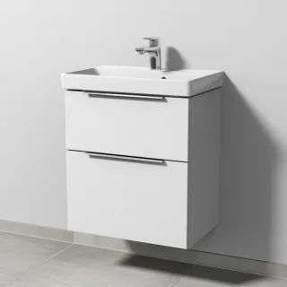 Sanipa 3way Waschtischunterbau zu Villeroy & Boch Avento Waschtisch mit 2 Auszügen, Weiß-Soft UM62043