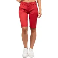 Cipo & Baxx Shorts Damen Straight Fit Capri Hose Mid Waist BA-WK186 erhältlich in trendigen Farben