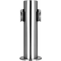 Grafner Gartensteckdose Steckdosensäule mit 2 Außensteckdosen Edelstahl Gartensteckdose, Stck, 1-St., 1, aus Edelstahl, mit Silikongummidichtung