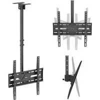 Maclean TV-Deckenhalterung MC-175 für Fernseher von 37 bis 75 Zoll max. 50 kg, (bis 75 Zoll, Höhenverstellung des Fernsehers: 527–777 mm)