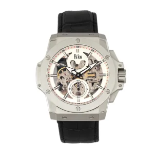 Reign Commodus Automatik-Skelett-Lederarmbanduhr