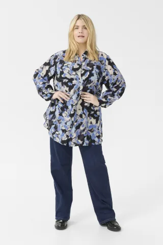 Kleid Loose fit black blue