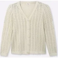 Sheego Strickjacke Strickjacke Langarm Ajour