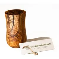 dasOlivenholzbrett Kochbesteckhalter Köcher aus Olivenholz, taillierte Form