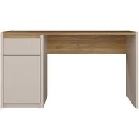 FORTE Schreibtisch Oak Squere, B/H/T 130/72/51,7cm, Soft Close, Vollauszug
