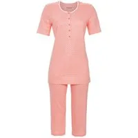 Ringella Pyjama - Schlafanzug mit Knopfleiste und Caprihose mit Seitenschlitzen (2 tlg) 50% Baumwolle 50% Modal