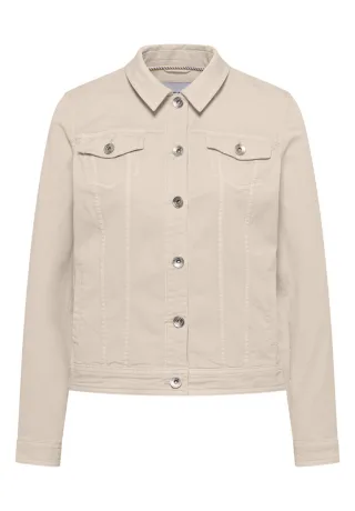 Cecil - Jeansjacke mit Brusttaschen und Knöpfen beige - Gr. - XXL