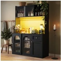 Odikalo Küchenbuffet Küchenschrank Anrichte Hochschrank Buffetschrank Vitrine Sideboard