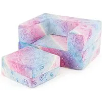 COSTWAY Kindersofa, im Dunkeln leuchtendes Spielsofa, abnehmbarer Bezug