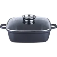 Kopf Bräter Santorin, Aluminiumguss, 3,8 Liter, inkl. Glasdeckel mit Aromaknopf, Induktion