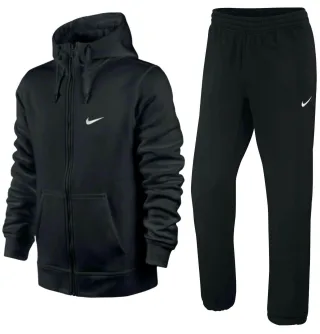 Nike Herren Club Fleece Komplett-Trainingsanzug-Set Schwarz