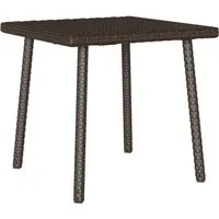 vidaXL Gartentisch Garten-Couchtisch Rechteckig Braun 40x40x37 cm Poly Rattan (1-St)