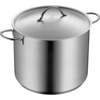 WMF Gemüsetopf Suppentopf, Metalldeckel mit Dampföffnung, Kochtopf groß, Cromargan® Edelstahl Rostfrei 18/10, für alle Herdarten geeignet inklusive Induktion, unbeschichtet
