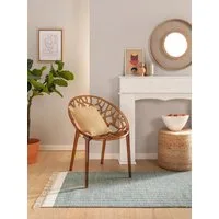 benuta Wollteppich Kim, rechteckig, Höhe: 5 mm, Teppich Wohnzimmer, Schlafzimmer, Esszimmer, Flur, Kunstfaser, Cozy