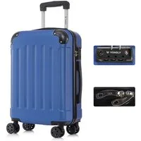 YONSLY Hartschalen-Trolley Premium Hartschalen-Reisekoffer Trolley Kabinenkoffer, 4 Rollen, TSA-Schloss, YKK-Reißverschluss, austauschbare Rollen & Griffe