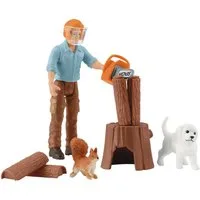 Schleich® Spielfigur POCKET SET, Förster (81475), (12-tlg)