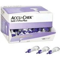 Roche Stechhilfe Accu-Chek Safe T-Pro Plus, Spar-Set, hygienische und schmerzfreie Blutentnahme, (200 St), sterile Stechhilfe für Blutzuckermessung, für Diabetiker