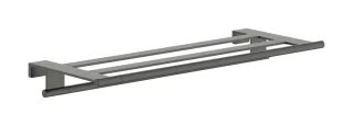 Hansgrohe AddStoris Handtuchablage mit Handtuchhalter Brushed Black Chrome,41781340 41781340