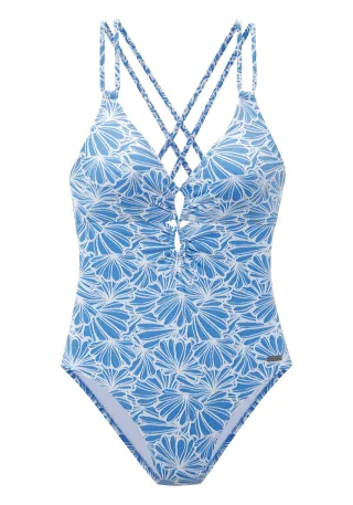 LASCANA - Venice Beach LM exkl. Sport Badeanzug blue - Gr. - 42