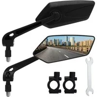 SURFOU Fahrradspiegel für Fahrrad/E-Bike, 360° Klappbar & Drehbar Fahrrad Rückspiegel 1 Paar (360° verstellbare Bar-End-Spiegel aus ABS & Aluminium – Hochklares Glas, einfache Montage, für 22-25 mm Lenker)