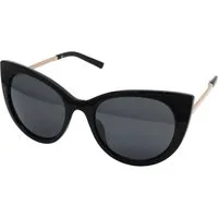 LUXXADA Sonnenbrille Damen Cat Eye Große Katzenaugen Rockabilly Vintage Stil (Retro Cateye Brille mit Brillenbeutel) UV400 Gläser Schwarz oder Lila Getönt
