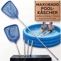 Maxorado Keschernetz Pool Kescher 1,6m lang mit Stange für Laub Reiniger Reinigung Pools (1-St), Reinigung Schwimmbecken, Spas, Whirlpool zubehör