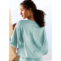 Buffalo Sweatshirt Loungeshirt mit großem Rückenprint- mit Glanz-Effekt, Loungewear