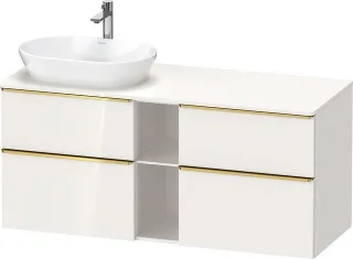 Duravit D-Neo Konsolenwaschtischunterbau wandhängend Weiß Hochglanz 1400x550x664 mm - DE4970L3422000 DE4970L34220000