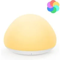 Jolywell LED Nachtlicht JW-CL003, LED fest integriert, Dimmbar, RGB-Farbwechsel, Touch-Steuerung, USB-C wiederaufladbar