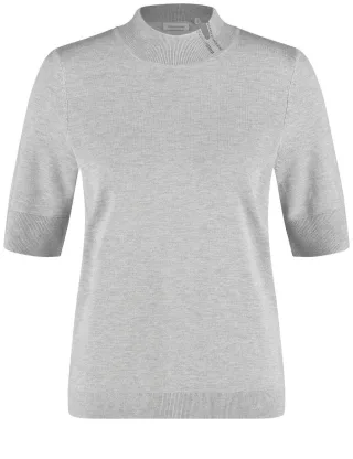 GERRY WEBER Collection - Kurzarmpullover grau - Gr. - 46