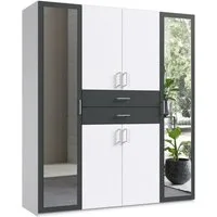 Wimex Kleiderschrank Diver Drehtürenschrank mit Spiegel, 180, 225 o. 270cm breit Bestseller Schlafzimmerschrank wahlweise 3 Innenausstattungen