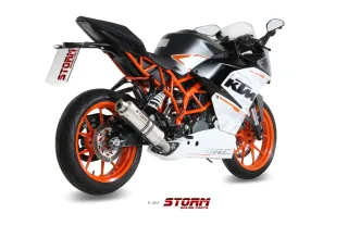 Komplettanlage Sport Auspuff GP Storm by MIVV für KTM RC 390 Bj. 2014-2016 eintragungsfrei / mit ABE