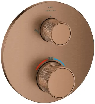 GROHE Thermostat-Brausearmatur Atrio Private C. 24396 2-W-Umst. Knopfbet. warm sunset gb, 24396DL0 24396DL0