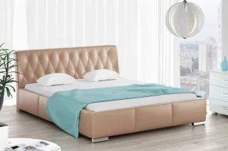 Polsterbett Doppelbett THORE Komplettset Kunstleder Cappu.. 160x200cm