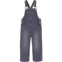 vertbaudet Jumpsuit Mädchen Jeans-Latzhose mit weitem Bein