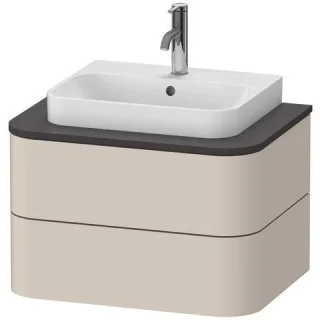 Duravit Happy D.2 Plus Konsolenwaschtischunterbau wandhängend Taupe Supermatt 650x480x408 mm - HP496 HP4960083830010