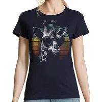 Youth Designz Print-Shirt Retro Giraffe Damen T-Shirt mit lustigen Logo für Damen