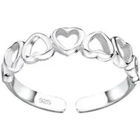 Order & Smile Schmuck Zehenring Herz Zehenring 925 Silber, gestempelt