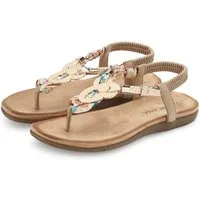 LASCANA Sommerschuh, offener Schuh, Sandalette, Zehentrenner Sandale, Pantolette mit Stretcheinsatz