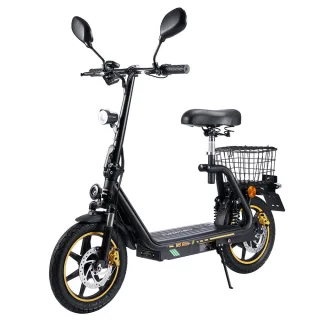 [EU Direct] TWOFISH M5 Elite-E EEC Certified Electric Scooter with Seat and Rear Basket 48V 13Ah Battery 500W Motor Reco